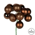 thumbnail image 2 of Vickerman 12" Mocha Ball Ornament Christmas Pick, 4 per set, 2 of 2