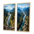 thumbnail image 3 of Designart "Adirondack Mountains in New York, USA II" Usa Framed Wall Art Set Of 2 - Green Landscapes Framed Canvas Set For Living Room Decor, 3 of 7