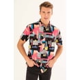 thumbnail image 3 of Ragstock Belding Geo Static Button Up Shirt, 3 of 4