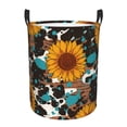 thumbnail image 1 of Balery Vintage Sunflowes Cesta de ropa redonda con asas, impermeable, independiente, para ropa, juguetes, dormitorio y familia-Small, 1 of 6