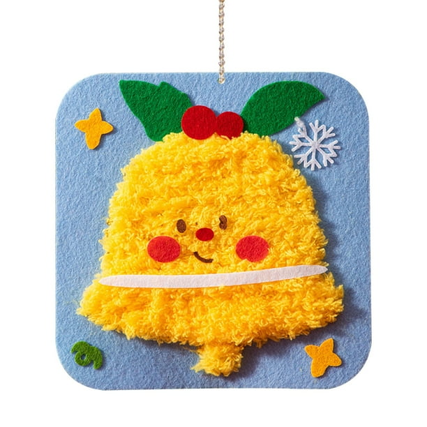Kit de Costura Navideña Diy | Set de Pintura Musical de Tela No Tejida con Patrones Coloridos, Agujas E Hilo | Regalo Navideño Hecho a Mano y Adorno para Árbol de Navidad para Niños y Adultos