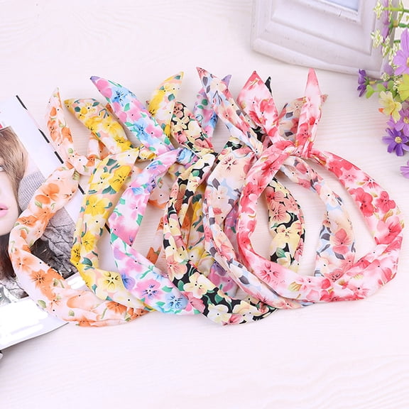 Headbands for Womens LSQii Stretchy Soft Non Slip Sweet Rerto Hair Band Boho Black Casual Fashion Bow Knot Tie Floral Prints Hair Hoop Trendy Spring Summer 2026