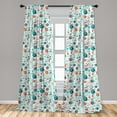 thumbnail image 5 of Ambesonne Garden Curtains, Abstract Foliage Fruits, Pair of 28"x95", Dark Brown Vermilion, 5 of 5