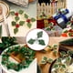 thumbnail image 4 of Naiovety 20 piezas, 10MM, Navidad, acebo artificial, bayas, hojas verdes, ornamento, simulación, reutilizable, flores secas, manualidades, Kits de decoración para fiestas Hoja de fruta plateada, 4 of 6