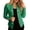 Green, variant on Dressy Casual Blazer for Women, Stand Collar Button Decor, Slim Fit Office Work Jacket with Cuff Buttons, 1 Piece, S-XXXXXL, Plus Size Friendly
