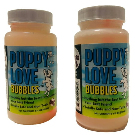 UPC: 0859899001458 | Puppy Love Bubbles Bacon Scented Bubbles 4oz. Bottle-2 Pack in Bacon Flavor for Dogs