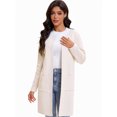 thumbnail image 6 of Women's Open Front Coatigan Sweater Long Sleeve Casual Knit Lapel Cardigan Coat with Pockets, 6 of 7