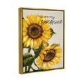 thumbnail image 5 of Stupell Industries You Are My Sunshine Vivid Sunflower Blossoms Graphic Art Metallic Gold Floating Framed Canvas Print Wall Art, Design by Conrad Knutsen, 5 of 5