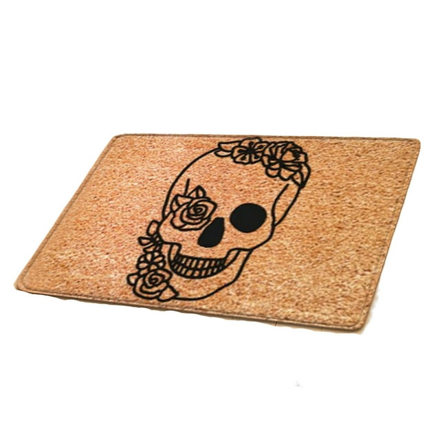 Yuarrent Alfombras con letras de dibujos animados, alfombra protectora para sala de estar de Halloween, no tóxica, lavable, decoración de casa, Kits de decoración para fiestas No.7 Yuarrent HA045781-07