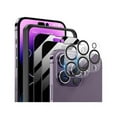 thumbnail image 1 of Fresh Fab Finds FFF-13Pro-GPCT3895 Privacy & Camera Lens Tempered Glass Screen Film Full Coverage Screen Protector for IOS Phone 14-14 Plus-14 Pro-14 Pro - 2 Piece, 1 of 1