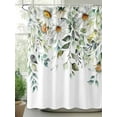 thumbnail image 3 of Eucalyptus Leaves Bathroom Curtain 78 Inch Shower Curtain with Hooks, White Daisy Spring Floral Summer Botancial Waterproof Polyester Bath Curtain Washable Bathtub Curtain 54''x 78'', 3 of 6
