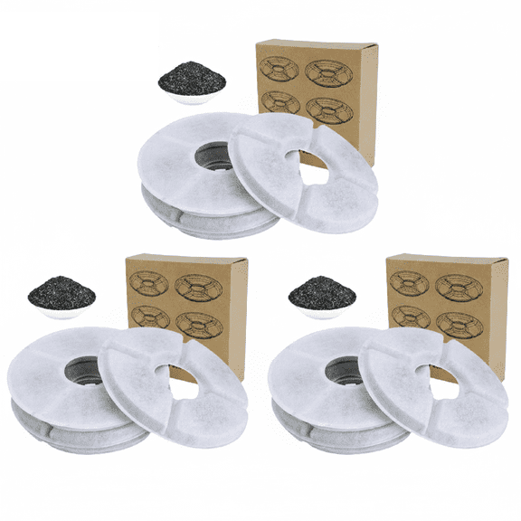 Eurhowing 2.4L/81oz Stainless Steel Pet Fountain Replacement Filters, 12 Pack