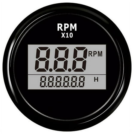 Boat LED Digital Tachometer Engine Hour Meter Marine Outboard RV RPM Meter Gauge y1930