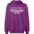 thumbnail image 2 of OXI Hoodie Sweatshirt - If You Could Read My Mind, Basic Casual Hoodie for Men's and Women Fleece Hoodie Long Sleeve - Purple X-Large, 2 of 3