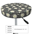 thumbnail image 4 of Fotbe Daisies Flowers Stool Covers Round,Waterproof Round Bar Stool Covers Bar Chair Covers Washable Stool Cushion Slipcover for 12-14 Inch Chair-13 inch, 4 of 7