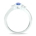thumbnail image 3 of SZUL Women's Tanzanite and Diamond Wave Ring in 10K White Gold, 3 of 5