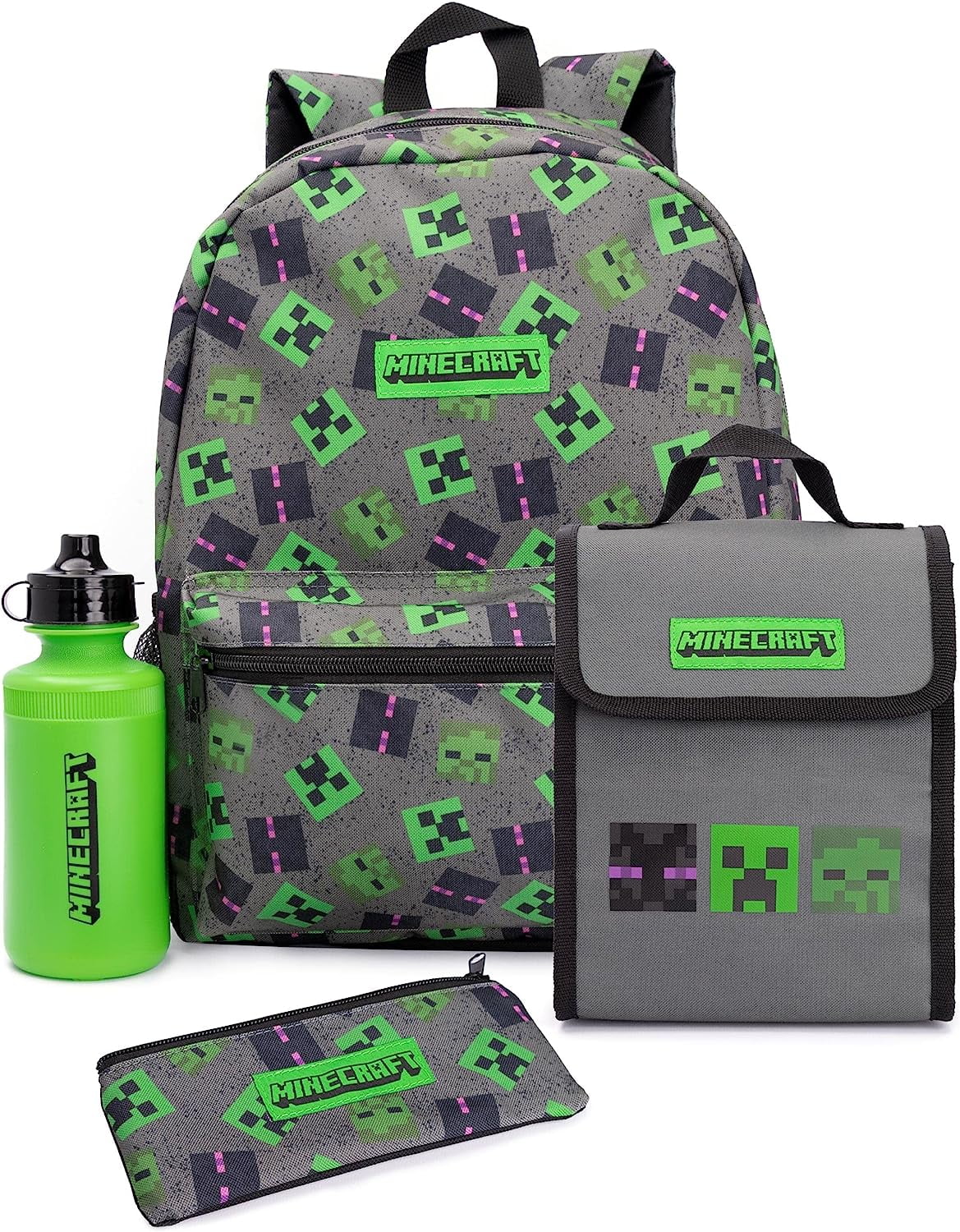 Minecraft Backpack Set Kids 4 Pieces