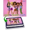 LEGO Friends Edible Cake Image Topper Personalized Picture 1/4 Sheet (8"x10.5")