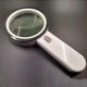thumbnail image 1 of Light Magnifying Glass for Reading, 30x Magnifier with 12 LED Lights, Handheld Magnifying Glass, 95mm, 1 of 4