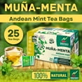 thumbnail image 4 of Hanan Muña Tea Bags – 100% Natural Andean Mint Herbal Tea from Peru, 25 Bags of Traditional Té de Muña del Perú, Caffeine-Free for Digestion, Fresh Flavor and Relaxation, 4 of 8