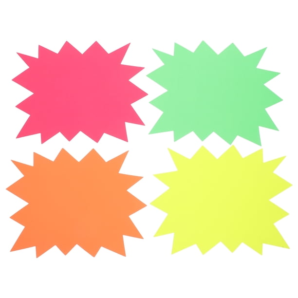 40 etiquetas POP fluorescentes en blanco para supermercados y tiendas de ropa, carteles de venta rápida, pegatinas de precios y etiquetas de tienda
