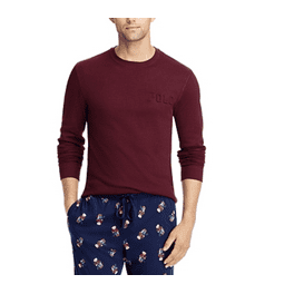 Polo Ralph Lauren Men's Bear Waffle-Knit Thermal Sleep Shirt