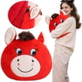 thumbnail image 2 of XIANXIAN Crying Horse Stuffed Animal, Year of The Horse 2026 Chinese New Year Pillow, Zodiac Horse Toys Lunar New Year Decorations, 13in Smiling Horse, New Years 2026 Gifts Blessing Souvenir Mascot, 2 of 4