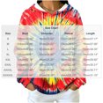 thumbnail image 3 of thefmos Women's Hooded Drawstring Tie Dye Sweatshirt with Kangaroo Pocket Casual Long Sleeve Pullover Fashion Fall Winter Outfit, Red 2XL, 3 of 7
