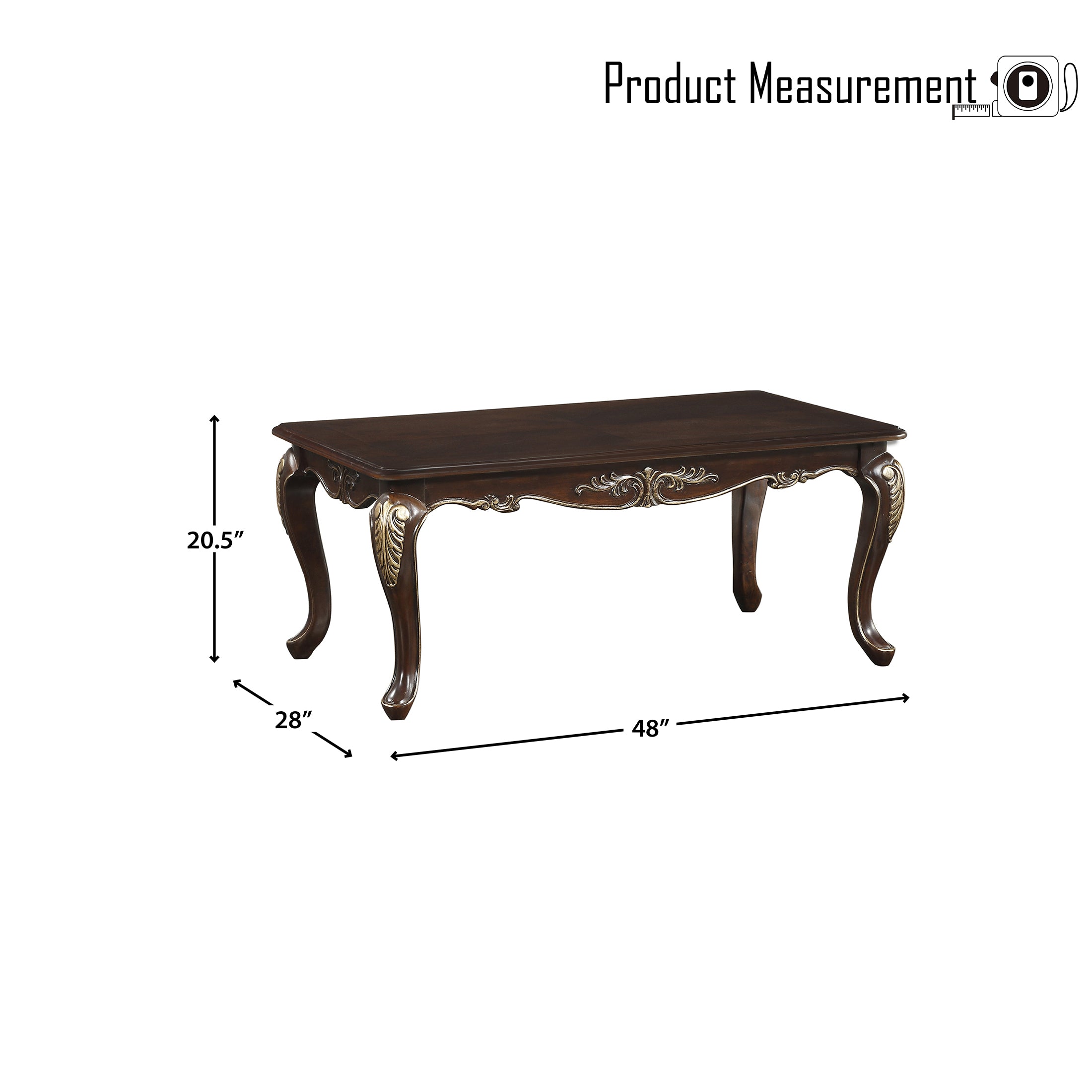 OakvillePark Bonita Coffee Table, Dark Cherry