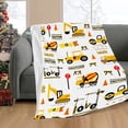 thumbnail image 6 of Kainsy Kids Trucks Blanket, Soft Fleece Construction Vehicle Blankets for Baby, Kids Toddler Blankets for Boys, Tractor Blanket for Bed Couch Sofa Decor, Trucks Car Lovers Blanket, Inch White(40"x50"), 6 of 8