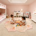 thumbnail image 7 of MEHOOM 4ft Floral Soft Fluffy Round Rug , Soft Vintage Shag Rugs For Kids, Toddlers,Washable Non-Slip Circle Carpet For Living Room Dining Room Bedroom & Game Room,Ideal Birthday Gift,Pink, 7 of 7