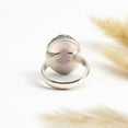 thumbnail image 4 of Natural Rose Quartz Birthstone Ring 925 Sterling Silver Handmade Jewelry Oval Cut Healing Crystal Ring Size US 11.5, 4 of 7