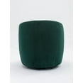 thumbnail image 6 of Swivel Barrel Chair, Modern Velvet Fabric Upholstered Accent Chair Armchair Lounge Chair with Metal Base, Comfy Single Sofa Chair with 360 Degree Swiveling for Living Room/Bedroom, Green, 6 of 7
