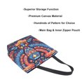 thumbnail image 3 of FORMRS Womens Canvas Tote Bag with Zipper Inner Pocket Shoulder Handbag, Blue Abstract Eagle, 3 of 7