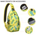 thumbnail image 3 of Tropical Pineapple Pattern Travel Sling Bag, Lightweight Hiking Sling Backpack with Durable Design and Fashionable Appearance, Perfect for Outdoor Enthusiasts and Daily Commuting, 3 of 6