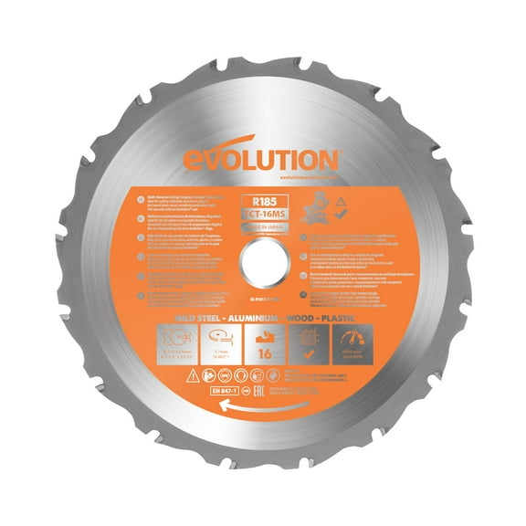 Evolution RAGEBLADEX | 7-1/4 In. | 20T | 20mm Arbor | Multi-Material TCT Blade (Miter Saw Blade)