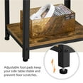 thumbnail image 7 of Yaheetech Industrial End Table with 2-Tier Shelves for Small Spaces Living Room, Rustic Brown, 7 of 7
