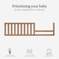 thumbnail image 2 of Evolur Convertible Crib Toddler Guard Rail, Sugar Cane, 2 of 9