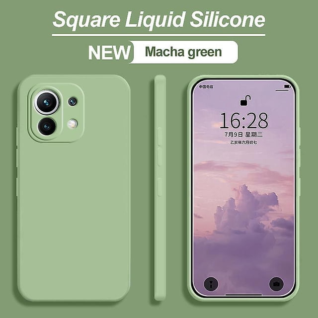 Aplicar a Mi 11 Mi11 Lite Ultra Pro funda cuadrada de silicona líquida para teléfono Xiaomi Mi 11 Ultra Mi11 Mi 11 Lite Mi 11t 1