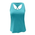 thumbnail image 2 of Aayomet Womens Workout Tops Women's Sleeveless Chiffon Tank Top Double Layers Casual Blouse Tunic,Green M, 2 of 4