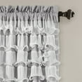 thumbnail image 6 of Lush Decor Avery Ruffle 63" x 54"+ 2" Header Ruffle White 3" Rod Pocket Pair Window Panel, 6 of 11