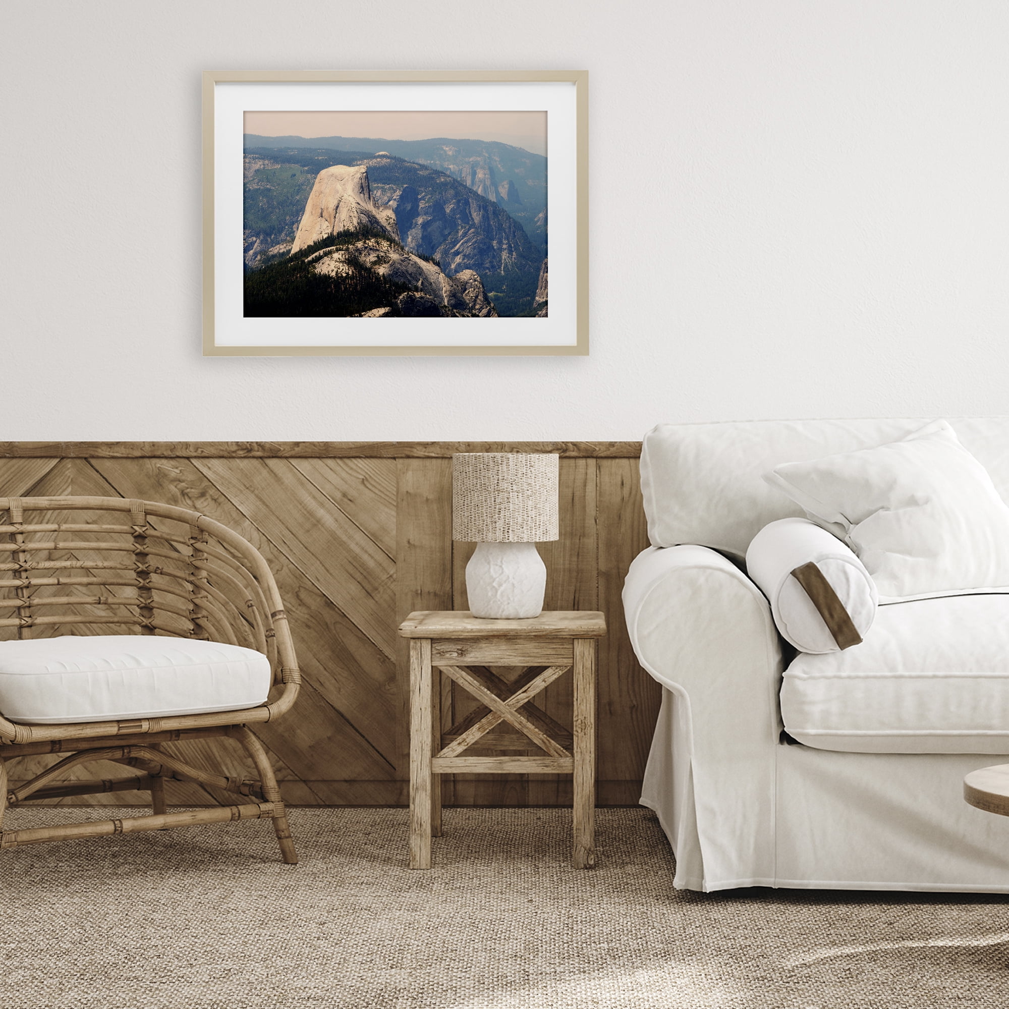 Stupell Industries Granite Monolith Above Forest Birch Framed Print Under Glass, design by Gemma Bardot