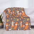 thumbnail image 3 of Rateoe Cute Little Fox Pattern Flannel Throw Blanket, Ultra-soft Blanket for Bed, Couch, Car, Hypoallergenic Anti-pilling blanket-60"x50"(Horizontal), 3 of 6