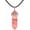 Leather rope+Cherry Quartz Faux, variant on 10pcs Silver CHAIN Amethyst Gemstone Necklace Smoky Crystal Quartz Amazon Stone-Leather rope+Amazonite
