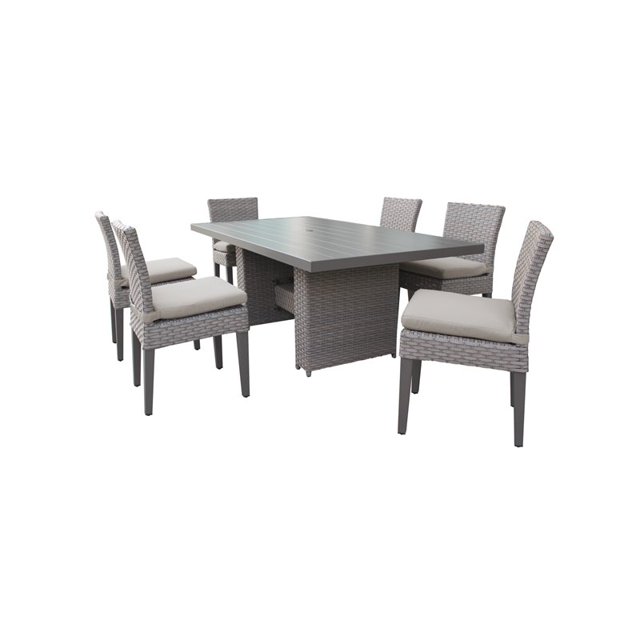 Table de Salle à Manger Rectangulaire avec 6 Chaises Sans Bras Monterey