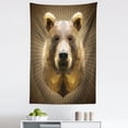 thumbnail image 1 of Bear Tapestry, Polygon Style Fractal Grizzly Portrait Triangular Geometric Fractal Modern Design, Fabric Wall Hanging Decor for Bedroom Living Room Dorm, 5 Sizes, Cocoa Ginger, by Ambesonne, 1 of 1
