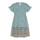 thumbnail image 4 of Vestidos de verano bohemios de manga corta informales para mujer, cuello redondo, estampado floral, cintura alta, playa, minivestido fluido con vuelo Pompotops ghjkhdj11242, 4 of 4