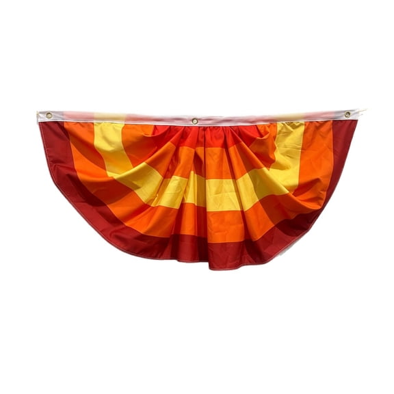 Fall Bunting Flag,Weather‑Resistant Striped Fabric with Grommet Autumn Fan Banner for Porch Garden Fence Decoration