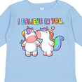 thumbnail image 4 of Inktastic I Believe in You Cute Rainbow Unicorns Boys or Girls Long Sleeve Toddler T-Shirt, 4 of 5