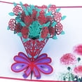 thumbnail image 2 of Toystoory Navidad Año Nuevo tarjeta de felicitación 3D Pop-up Flor hecha a mano Postal Tarjetas de felicitación Día de San Valentín Tarjeta de Kits de decoración para fiestas Clavel Toystoory JR0981-05, 2 of 6